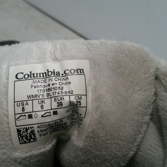 Women’s Columbia Gray Lace up, Quilted Loveland Waterproof Winter Boots Size 8 - Picture 6 of 8